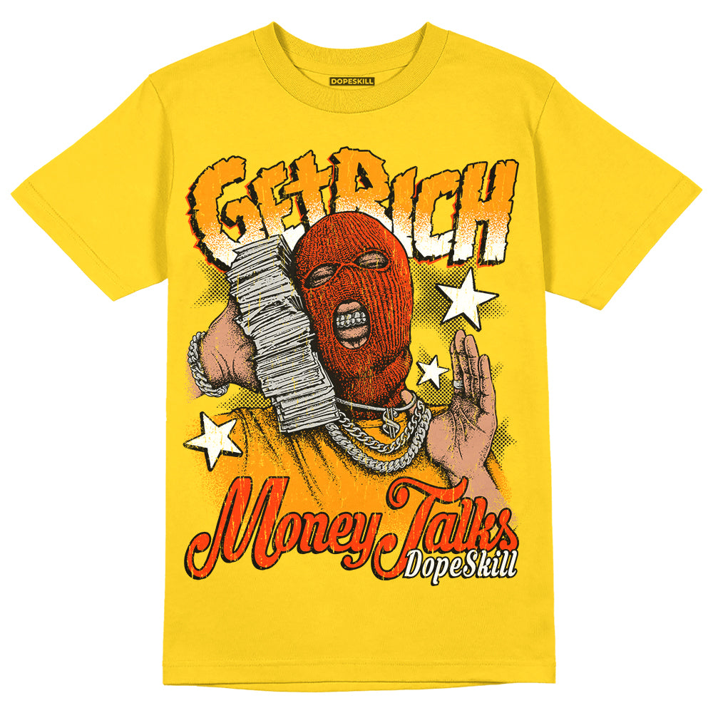 Jordan 6 “Yellow Ochre” DopeSkill Yellow T-shirt Get Rich Graphic Streetwear