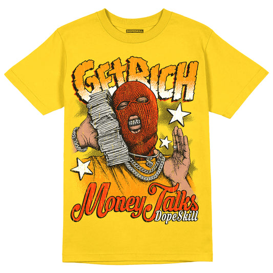 Jordan 6 “Yellow Ochre” DopeSkill Yellow T-shirt Get Rich Graphic Streetwear