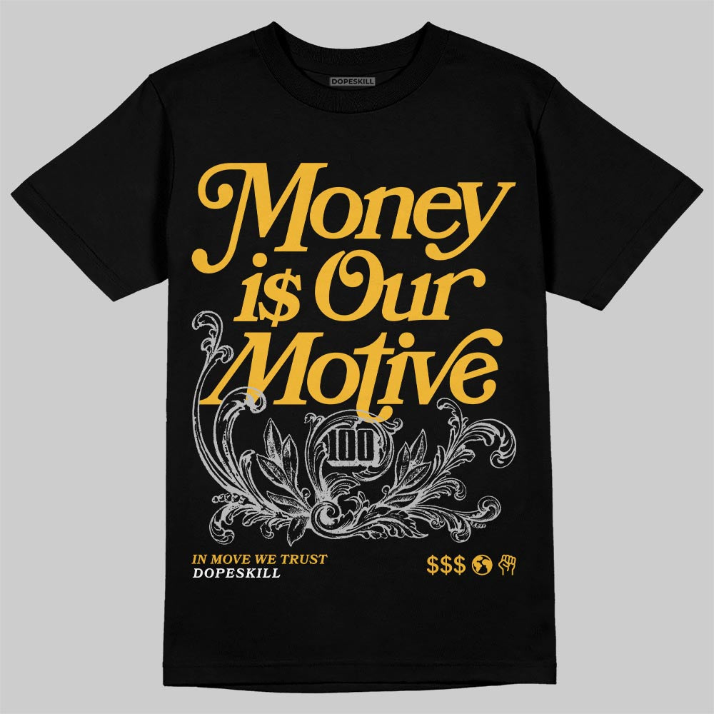 Jordan 5 'Tokyo' DopeSkill T-Shirt Money Is Our Motive Typo Graphic Streetwear - Black