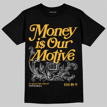 Jordan 5 'Tokyo' DopeSkill T-Shirt Money Is Our Motive Typo Graphic Streetwear - Black