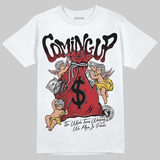 Jordan 14 Retro Ferrari (2025) DopeSkill T-Shirt Money Bag Coming Up Graphic Streetwear - White
