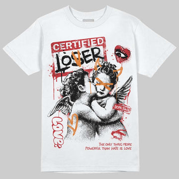 Jordan 5 "Sunset" DopeSkill T-Shirt Certified Lover Graphic Streetwear - White