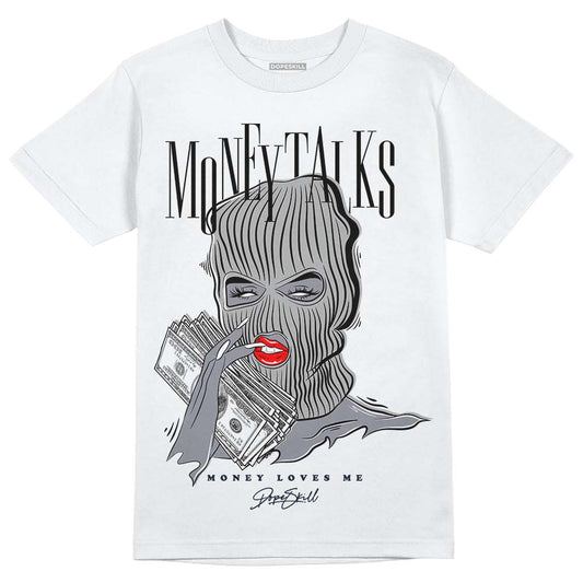 Jordan 1 Low OG “Shadow” DopeSkill T-Shirt Money Talks Graphic Streetwear - White