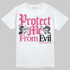 Asics Gel-1130 Pink Glo/ Black DopeSkill T-Shirt Protect Me From Evil Graphic Streetwear - White
