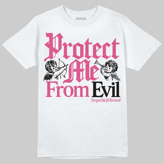 Asics Gel-1130 Pink Glo/ Black DopeSkill T-Shirt Protect Me From Evil Graphic Streetwear - White
