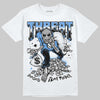 Jordan 5 Black University Blue DopeSkill T-Shirt Threat Graphic Streetwear - White