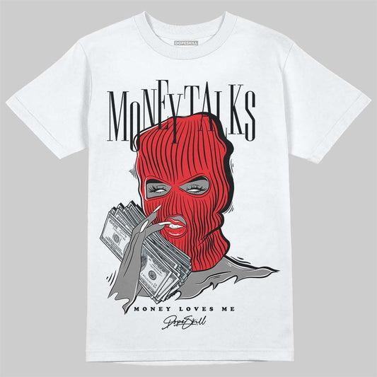 Jordan 4 “White Thunder” DopeSkill T-Shirt Money Talks Graphic Streetwear - White