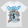 Jordan 4 Denim “Worn Blue” DopeSkill T-Shirt Money Bag Coming Up Graphic Streetwear - White