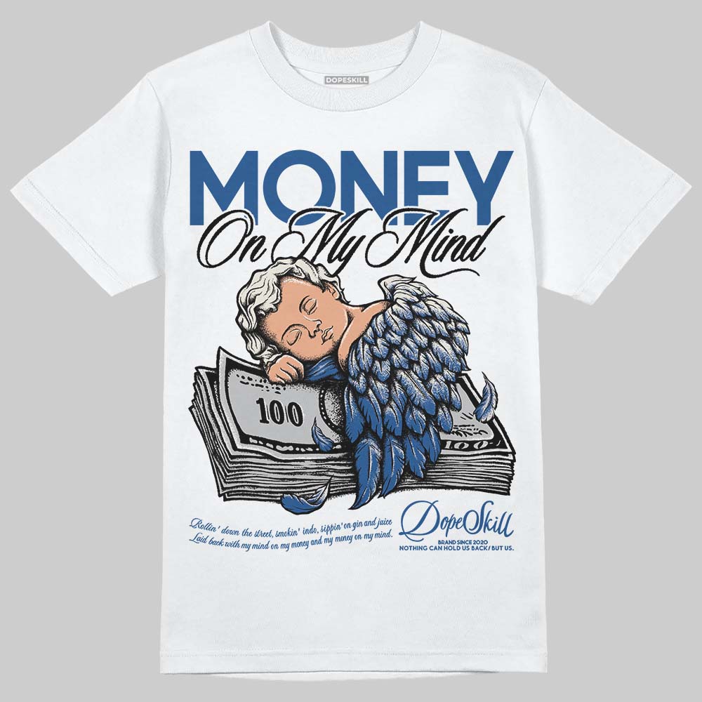 Jordan 1 Low OG “Storm Blue” DopeSkill T-Shirt MOMM Graphic Streetwear - White