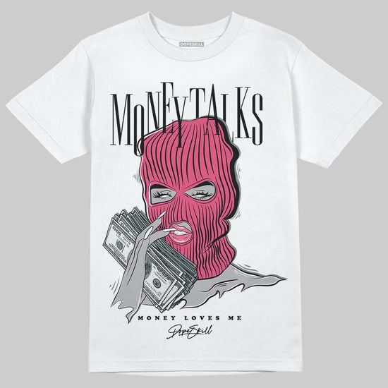 ASICS Gel Kayano 14 Pink Glo DopeSkill T-Shirt Money Talks Graphic Streetwear - White