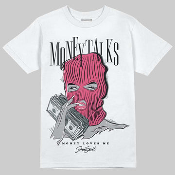 ASICS Gel Kayano 14 Pink Glo DopeSkill T-Shirt Money Talks Graphic Streetwear - White