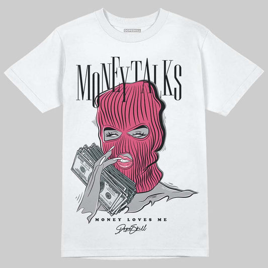 ASICS Gel Kayano 14 Pink Glo DopeSkill T-Shirt Money Talks Graphic Streetwear - White