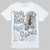 New Balance Abzorb 2000 “Silver/Blue” DopeSkill T-Shirt Real Ones Move In Silence Graphic Streetwear - White