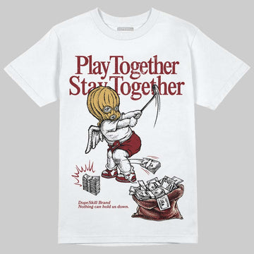 Dunk Low SE Sisterhood Sail Team Red W DopeSkill T-Shirt Play together, Stay together Graphic Streetwear - White