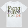 SB Dunk Low Pro x Arts-Rec Skateshop Rust Pink and Rough Green DopeSkill T-Shirt Protect Me From Evil Graphic Streetwear - White 