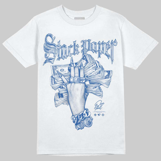 Jordan 3 "True Blue" DopeSkill T-Shirt Stack Paper Graphic Streetwear - White