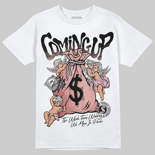 Jordan 1 Low OG “Rust Pink” DopeSkill T-Shirt Money Bag Coming Up Graphic Streetwear - White