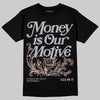 Asics Gel-1130 ‘Oyster Grey’ DopeSkill T-Shirt Money Is Our Motive Typo Graphic Streetwear - Black