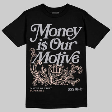 Asics Gel-1130 ‘Oyster Grey’ DopeSkill T-Shirt Money Is Our Motive Typo Graphic Streetwear - Black