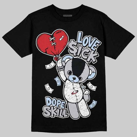 Jordan 5 Retro OG Black Metallic Reimagined DopeSkill T-Shirt Love Sick Graphic Streetwear - Black