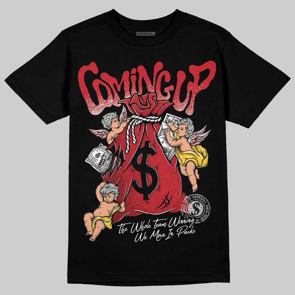 Jordan 14 Retro Ferrari (2025) DopeSkill T-Shirt Money Bag Coming Up Graphic Streetwear - Black