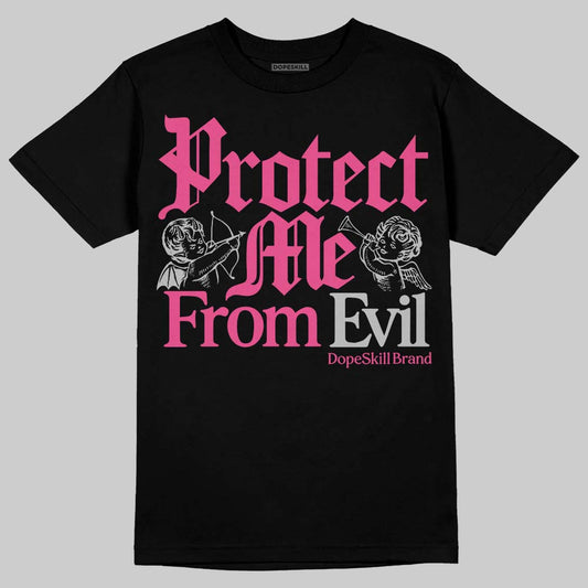 Asics Gel-1130 Pink Glo/ Black DopeSkill T-Shirt Protect Me From Evil Graphic Streetwear - black
