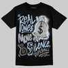 New Balance Abzorb 2000 “Silver/Blue” DopeSkill T-Shirt Real Ones Move In Silence Graphic Streetwear - Black