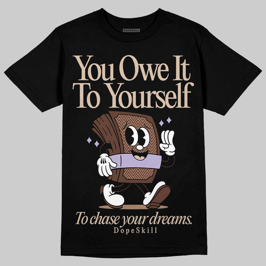 Harris Tweed x Wmns Dunk Low 'Sesame' DopeSkill T-Shirt Owe It To Yourself Graphic Streetwear - Black