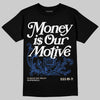Jordan 1 Low Travis Scott x Fragment DopeSkill T-Shirt Money Is Our Motive Typo Graphic Streetwear - Black