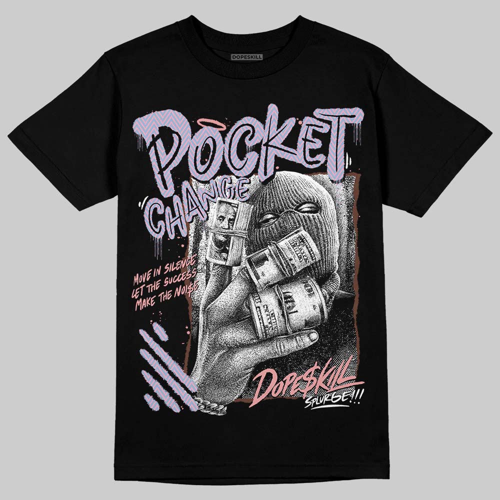 Harris Tweed x Dunk Low Denim Turquoise and Baroque Brown DopeSkill T-Shirt Pocket Change Graphic Streetwear - Black