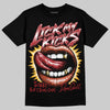 Nigel Sylvester x Air Jordan 4 ‘Brick by Brick’ DopeSkill T-Shirt Lick My Kicks Graphic Streetwear - Black