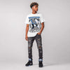 Black University Blue 5s DopeSkill T-Shirt Threat Graphic