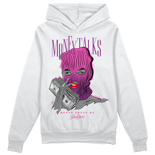 Jordan 4 GS “Hyper Violet” DopeSkill Hoodie Sweatshirt Money Talks Graphic Streetwear - White