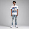 “True Blue” 3s DopeSkill T-Shirt Make Money Not Friends Graphic