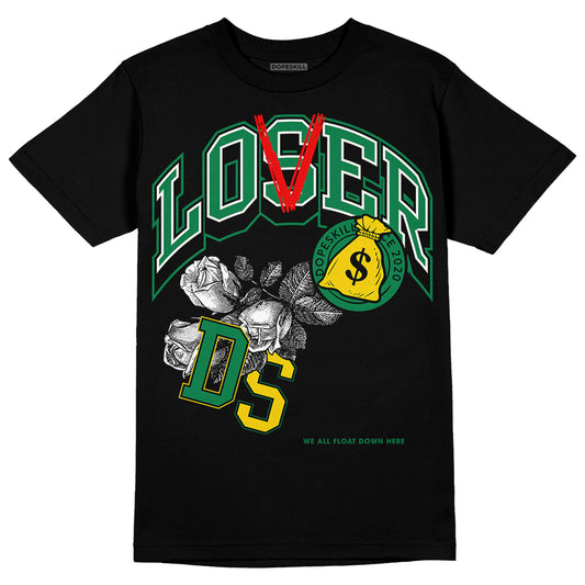 Jordan 5 “Lucky Green” DopeSkill T-Shirt Loser Lover Graphic Streetwear - Black