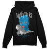 Jordan 4 Retro Military Blue DopeSkill Hoodie Sweatshirt Money Talks Graphic Streetwear - Black