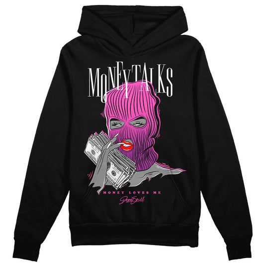 Jordan 4 GS “Hyper Violet” DopeSkill Hoodie Sweatshirt Money Talks Graphic Streetwear - Black