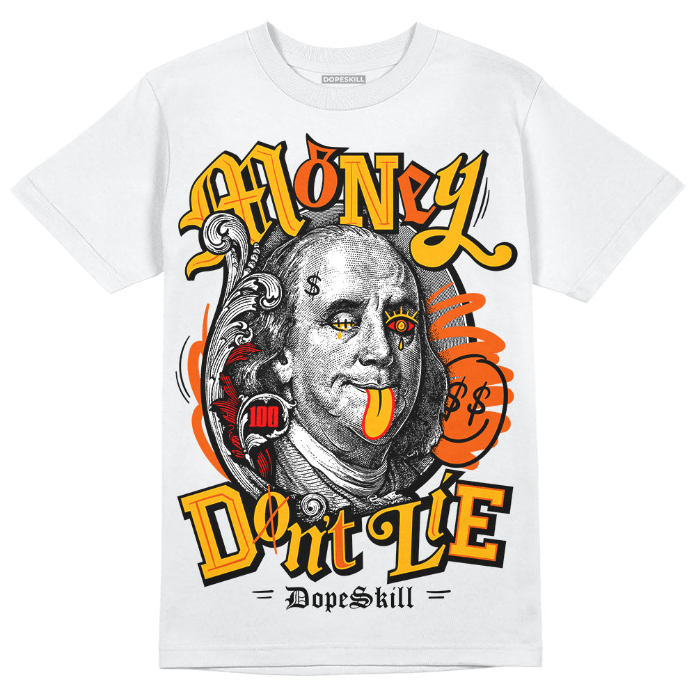 Dunk Low Championship Goldenrod (2021) DopeSkill T-Shirt Money Don't Lie Graphic Streetwear - White