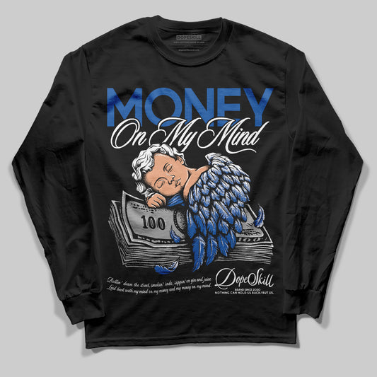 Jordan 12 “Blueberry” DopeSkill Long Sleeve T-Shirt MOMM Graphic Streetwear - Black