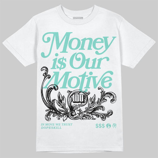 Jordan 11 Low "Igloo" DopeSkill T-Shirt Money Is Our Motive Typo Graphic Streetwear - White