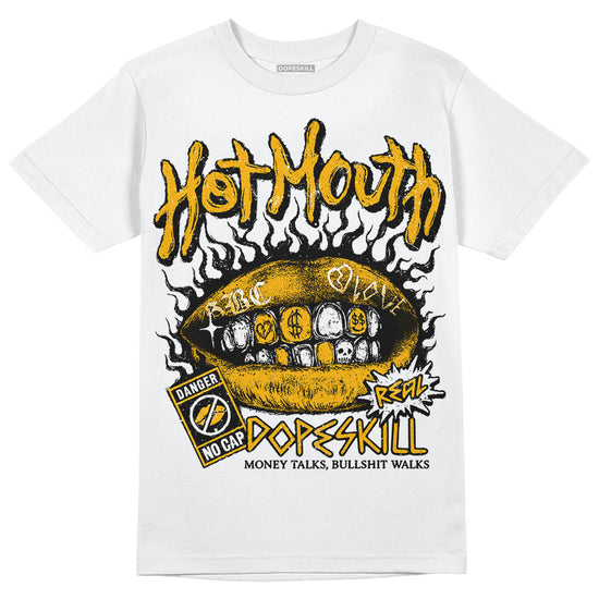 Dunk Low Championship Goldenrod (2021) DopeSkill T-Shirt Hot Mouth Graphic Streetwear - White