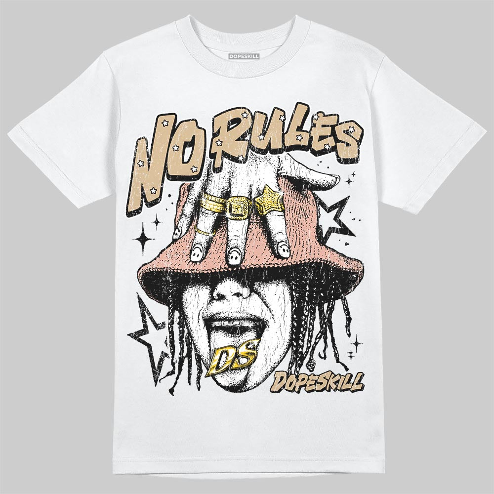 TAN Sneakers DopeSkill T-Shirt No Rules Graphic Streetwear - White