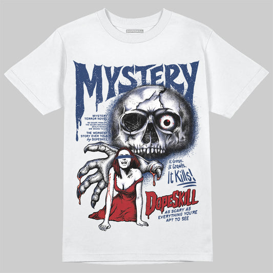 Jordan 6 Retro 'White And Midnight Navy' DopeSkill T-Shirt Mystery Ghostly Grasp Graphic Streetwear - White