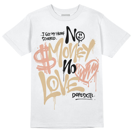 TAN Sneakers DopeSkill T-Shirt No Money No Love Typo Graphic Streetwear - White