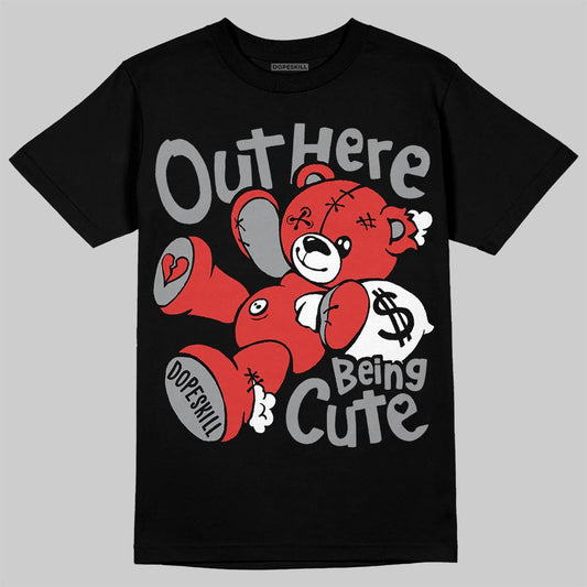 Jordan 4 Toro Bravo DopeSkill T-Shirt Out Here Being Cute Graphic Streetwear - Black