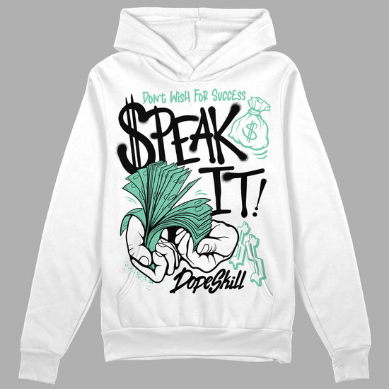 Jordan 3 "Green Glow" DopeSkill Hoodie Sweatshirt Speak It Graphic Streetwear - White