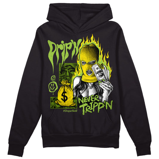 Dunk Low Chlorophyll DopeSkill Hoodie Sweatshirt Drip'n Never Tripp'n Graphic Streetwear - Black