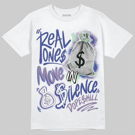 Jordan 1 Retro Low OG Zion Williamson Voodoo Alternate DopeSkill T-Shirt Real Ones Move In Silence Graphic Streetwear - White