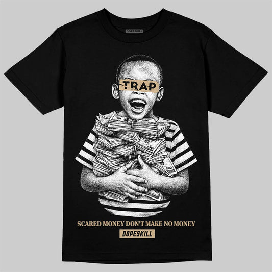 TAN Sneakers DopeSkill T-Shirt Scared Money Don't Make No Money Graphic Streetwear - Black