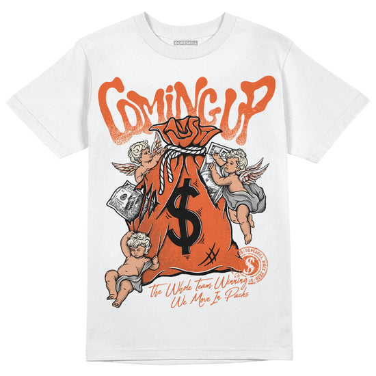 Jordan 3 Georgia Peach DopeSkill T-Shirt Money Bag Coming Up Graphic Streetwear - White